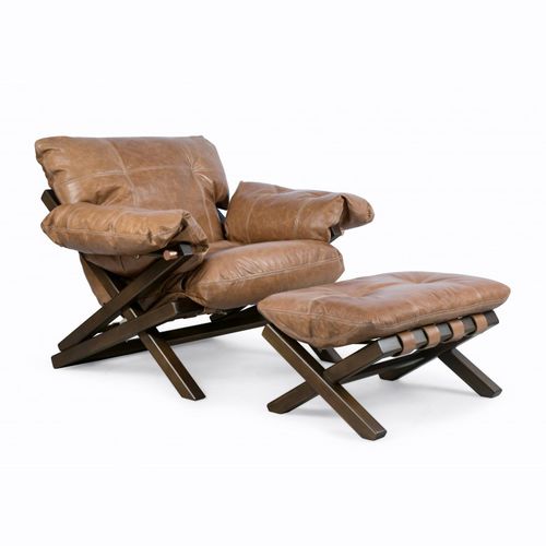 Poltrona contemporanea - MOLIÇOSA - Moora - in pelle / in tessuto / in legno