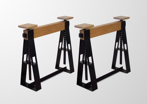 Cavalletto per tavoli contemporaneo - AÇO - Moora - in metallo / in legno