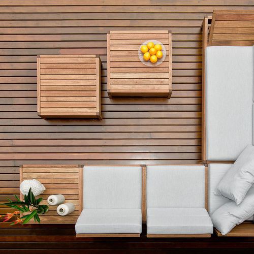 Tavolino basso contemporaneo - GRASS - Butzke - in legno / quadrato / per uso residenziale
