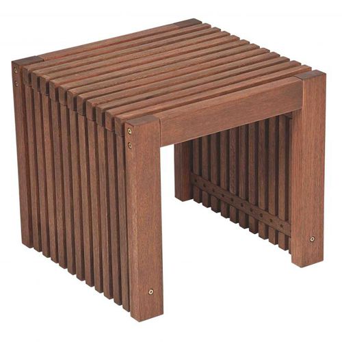 Sgabello contemporaneo - SEM ENCOSTO - Butzke - in legno / da esterno