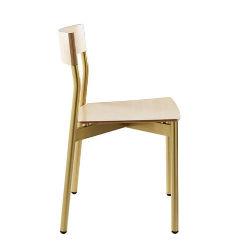 Sedia contemporanea - NAVIA  - Vela Arredamenti - da interno / in ferro / con supporto in legno