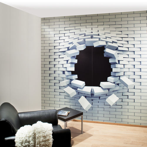 Pannello decorativo di rivestimento - HOLE IN WALL - Huntonit - da parete / ad alta resistenza / in fibra di legno