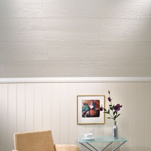 Controsoffitto in legno - PLANKETT - Huntonit - in pannelli / ignifugo / decorativo