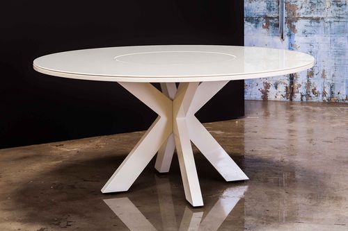 Tavolo da pranzo contemporaneo - CESANNE - Estudiobola - in MDF laccato / rotondo / per uso residenziale