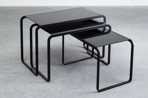 Tavolino estraibile contemporaneo - NEST - Estudiobola - in alluminio / rettangolare / per uso residenziale