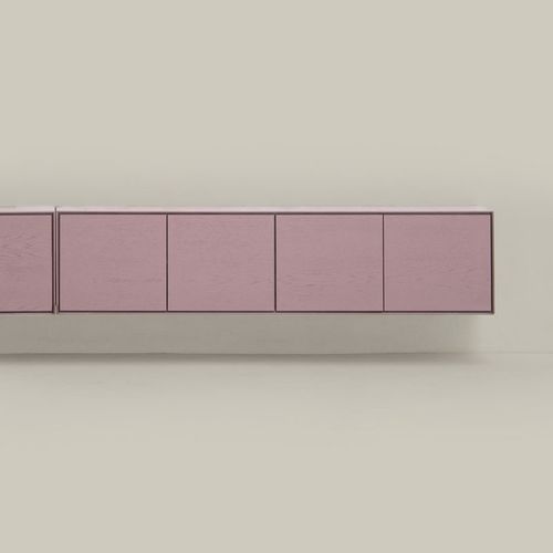 Credenza a muro - DOSHI - Estudiobola - contemporanea / in MDF laccato / con ripiano