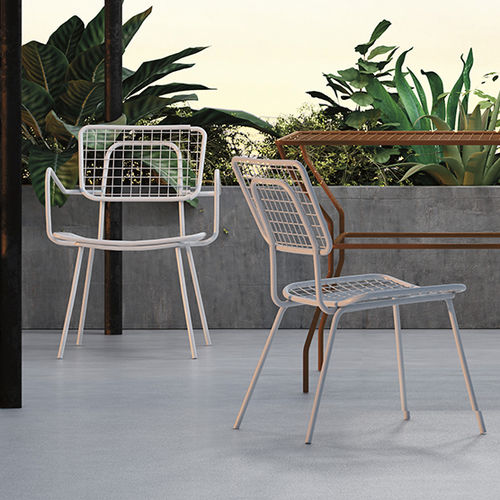 Sedia da giardino contemporanea - OPLÀ P - imperial-line - in metallo / per uso residenziale / bianca