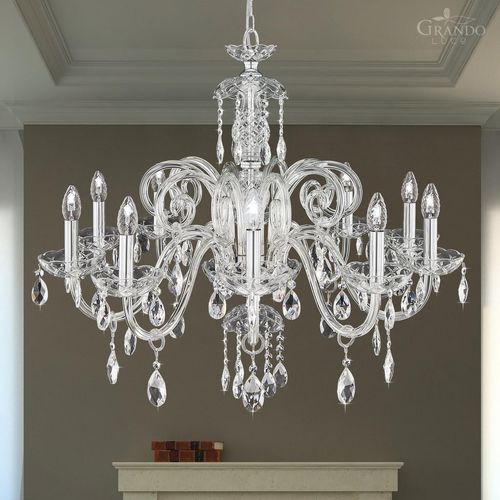 Lampadario classico - IOKASTI - grandoluce - in cristallo / in cristallo Swarovski® / in cromo
