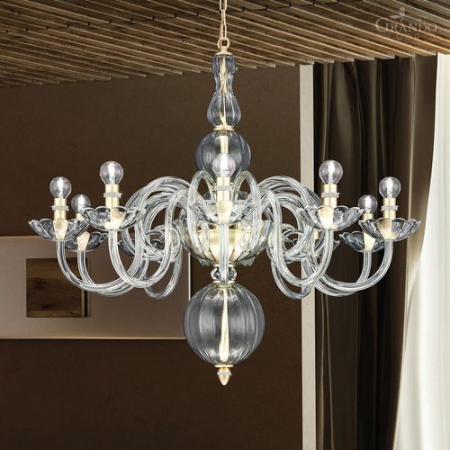 Lampadario contemporaneo - AMANDA - grandoluce - in cristallo Swarovski® / in cromo / contract