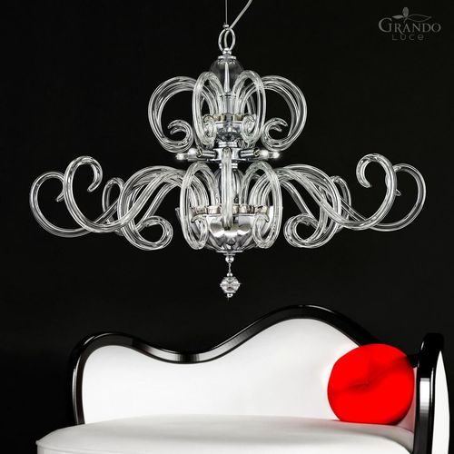 Lampadario contemporaneo - AMADEUS - grandoluce - in cristallo Swarovski® / in cromo / contract