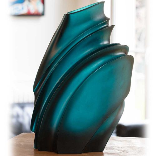 Vaso design originale - LARGE - Daum - in cristallo / di Christian Ghion / blu