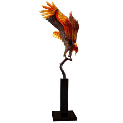 Scultura in cristallo - Aigle Prestige - Daum - marrone / animale / contemporanea