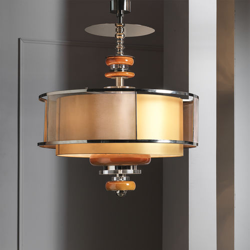 Lampadario contemporaneo - 7294 - Sigma L2 - in ottone / in seta