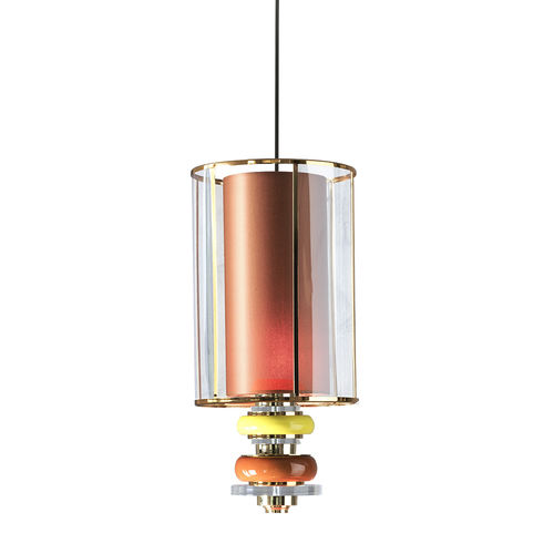 Lampada a sospensione - 7289 - Sigma L2 - in ottone nichelato / in Plexiglas® / contemporanea