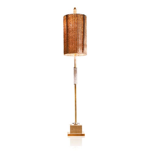 Lampada da terra - Z590 - Sigma L2 - in ottone spazzolato / in cristallo / classica