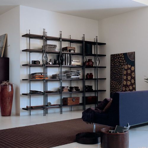 Libreria contemporanea - BE BOP - Barel Srl - in rovere / in noce / impiallacciata in legno