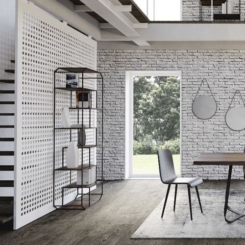 Libreria contemporanea - YIN - Barel Srl - in rovere / in noce / in cristallo