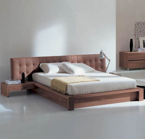 Letto matrimoniale - PLANO - Mobilform - contemporaneo / con testiera imbottita / con base contenitore