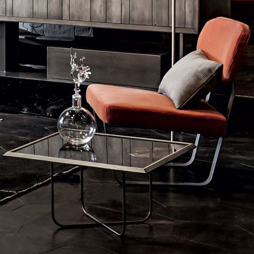 Poltrona contemporanea - MANTIS  - Shake Design - in velluto / in ferro / a slitta