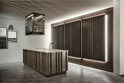 Cucina contemporanea - FEEL - Shake Design - in frassino / in vetro / in metallo