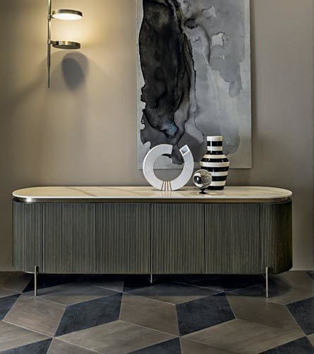 Credenza contemporanea - HEGE - Shake Design - in metallo / in marmo / in ceramica