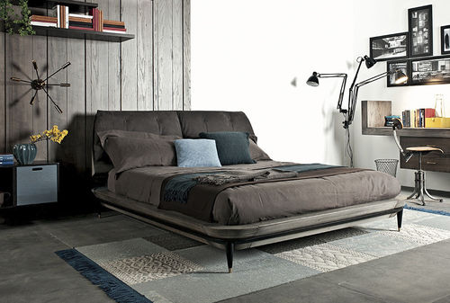 Letto matrimoniale - LEE - Shake Design - contemporaneo / con testiera imbottita / in tessuto
