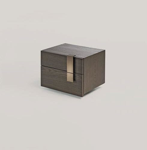 Comodino contemporaneo - MESH - Shake Design - in frassino / in metallo / rettangolare