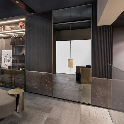 Armadio contemporaneo - HEGE - Shake Design - in legno / in bronzo / con ante battenti