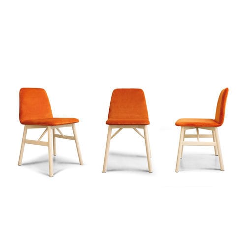 Sedia design scandinavo - BARDOT 0030 LE - Traba' - da interno / in tessuto / in pelle