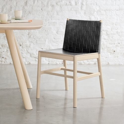 Sedia contemporanea - JULIE CU LE 022 - Traba' - da interno / in pelle / con supporto in faggio