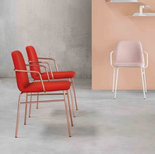 Sedia contemporanea - BARDOT MET TU CB 0034 - Traba' - da interno / in tessuto / in pelle