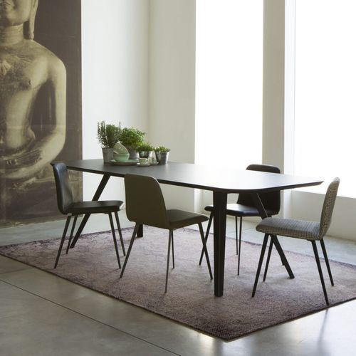 Tavolo da pranzo contemporaneo - AKY MET 0094 - Traba' - in frassino / in faggio / con supporto in metallo