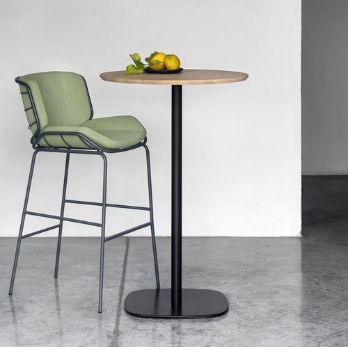 Sedia alta da esterno - SKIN MET - Traba' - contemporanea / da interno / in tessuto