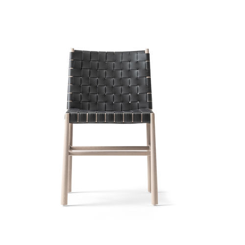 Sedia contemporanea - JULIE 0023 CU - Traba' - in pelle / con supporto in legno / con 4 gambe