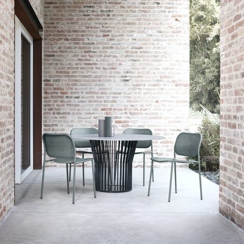Tavolo contemporaneo - RAY 0142 - Traba' - in legno / in HPL / con supporto in metallo