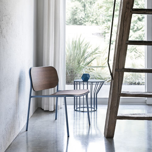 Poltrona contemporanea - METIS - Traba' - in acciaio con rivestimento a polvere / in rovere / in frassino