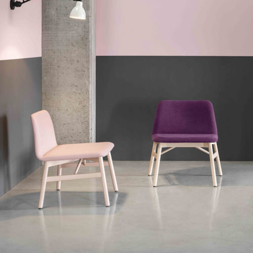 Poltrona contemporanea - BARDOT LOUNGE - Traba' - in velluto / in faggio / ecologica