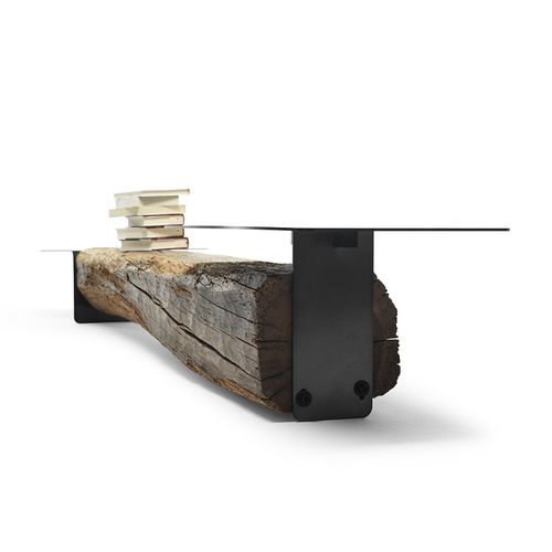 Panca contemporanea - BEAM - Mogg - in legno massiccio / senza schienale / senza braccioli
