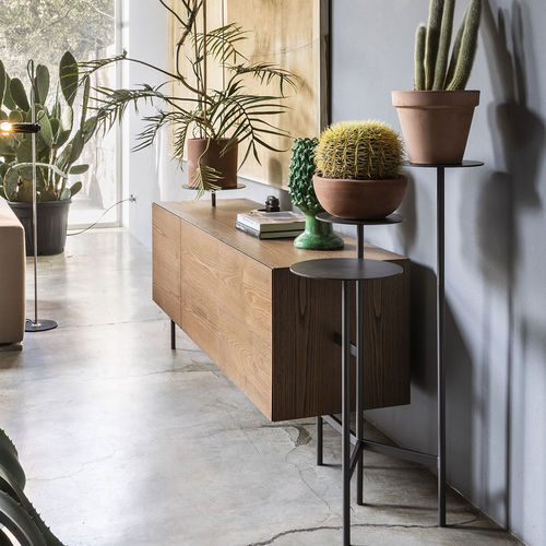 Credenza contemporanea - IKEBANA - Mogg - in legno / in metallo / con ripiano
