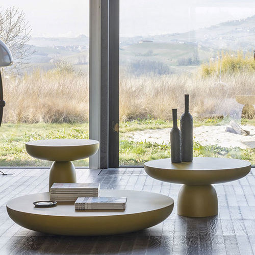 Tavolino basso contemporaneo - OLO - Mogg - in legno massiccio / in frassino / in lino
