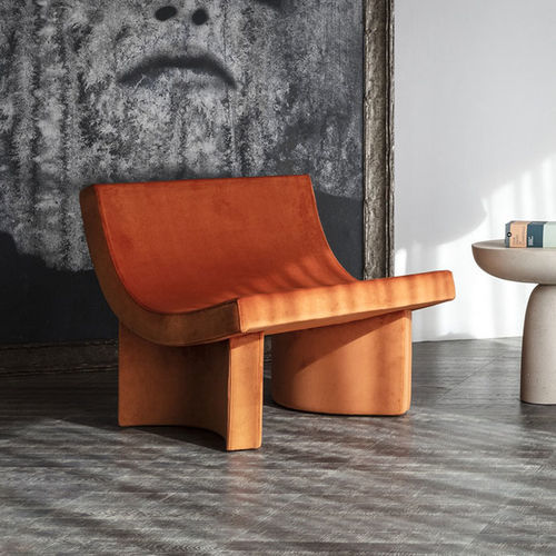 Chauffeuse contemporanea - TALK - Mogg - in tessuto / colore personalizzabile / a slitta