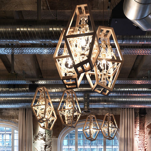 Lampada a sospensione - CRYSTAL - Mogg - in cristallo / in legno massiccio / design originale