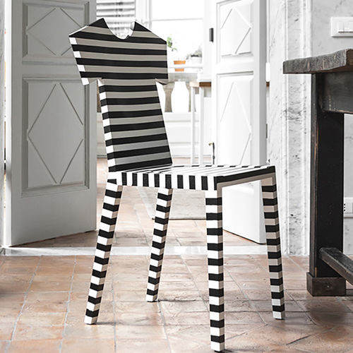 Sedia design originale - T - Mogg - da interno / in frassino / con supporto in frassino