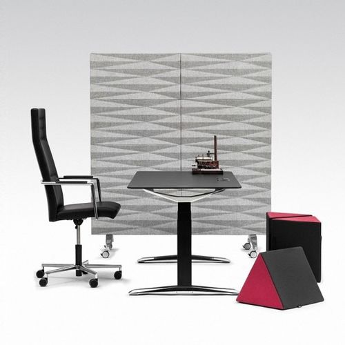 Tavolo contemporaneo - MOVE - vank - in metallo / con supporto in metallo / rettangolare