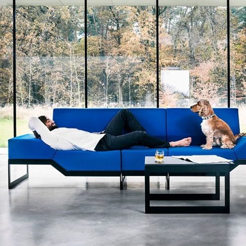 Divano design originale - BELONG - vank - in tessuto / imbottito / modulare