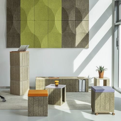 Credenza alta - CUBE  - vank - contemporanea / in canapa / modulabile