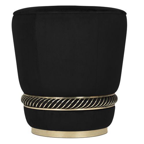Sgabello contemporaneo - NOIR - LUXXU MODERN DESIGN & LIVING - in velluto / con supporto in ottone / imbottito