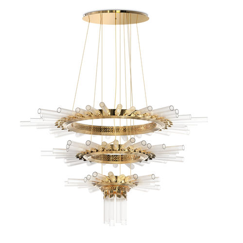 Lampadario contemporaneo - MAJESTIC - LUXXU MODERN DESIGN & LIVING - in cristallo / in ottone placcato oro / alogeno