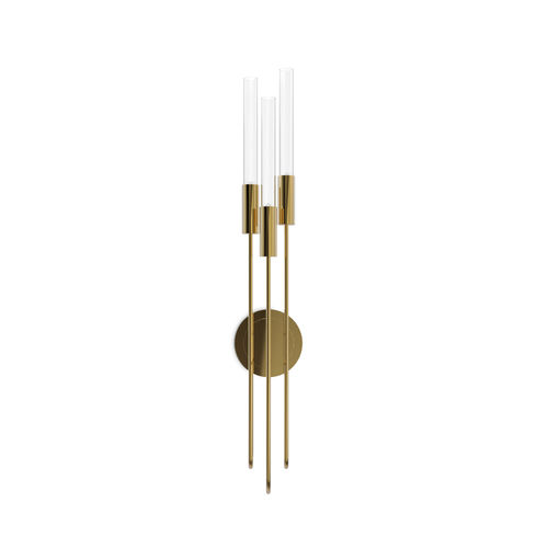 Applique contemporanea - GALA TORCH - LUXXU MODERN DESIGN & LIVING - da interno / in ottone placcato oro / in cristallo