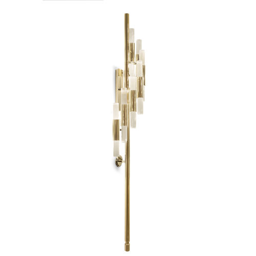 Applique contemporanea - WATERFALL - LUXXU MODERN DESIGN & LIVING - da interno / in ottone placcato oro / in cristallo